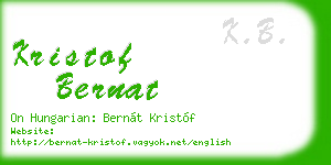 kristof bernat business card